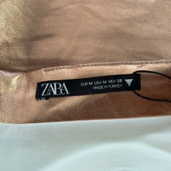 Zara Rose Gold Metalic Tube Top - Picture 8 of 10